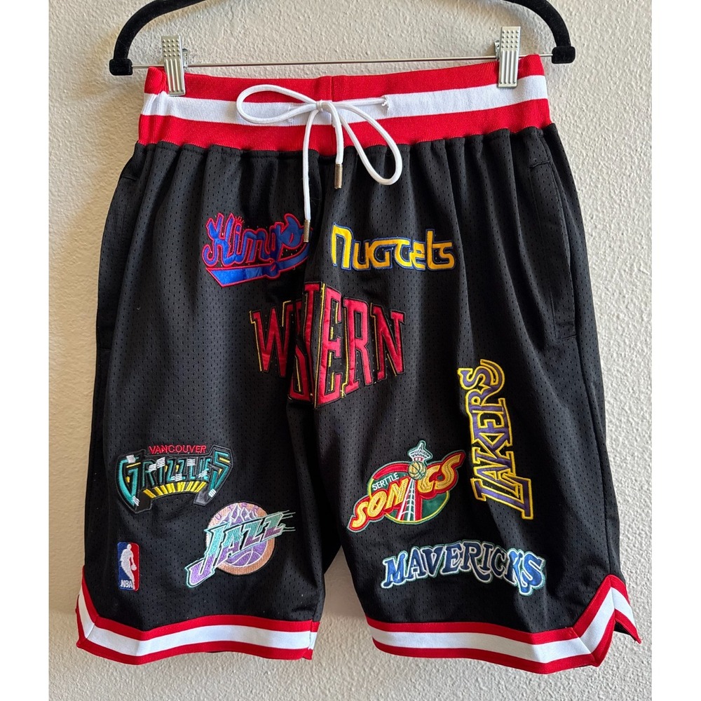 Just Don NBA Western Conference All Star Shorts Mens Large Made‎ In USA GUC